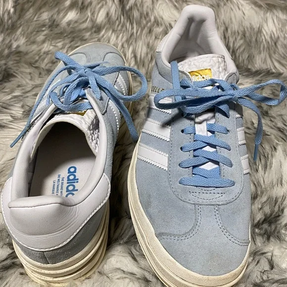 Adidas Sky Blue Gazelle Bold Platform Sneaker - Picture 9 of 13